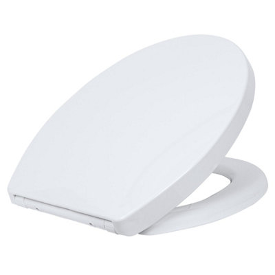 Harbour Housewares Round Soft Close Toilet Seat - White - 6