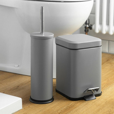 Harbour Housewares - Round Toilet Brush - Matt Grey - 5