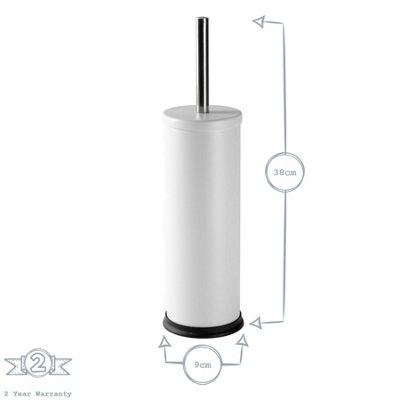 Harbour Housewares - Round Toilet Brush - Matt White - 3