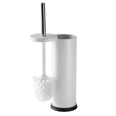 Harbour Housewares - Round Toilet Brush - Matt White - 4