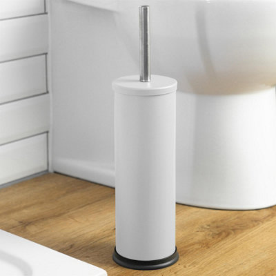 Harbour Housewares - Round Toilet Brush - Matt White - 5