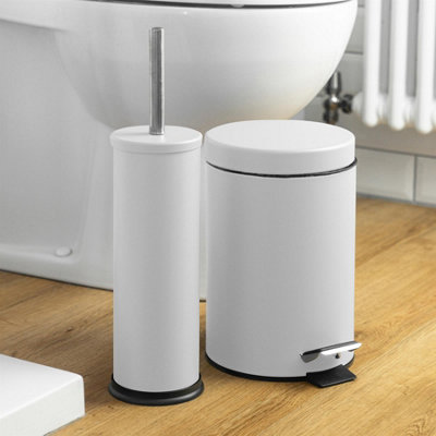 Harbour Housewares - Round Toilet Brush - Matt White - 6