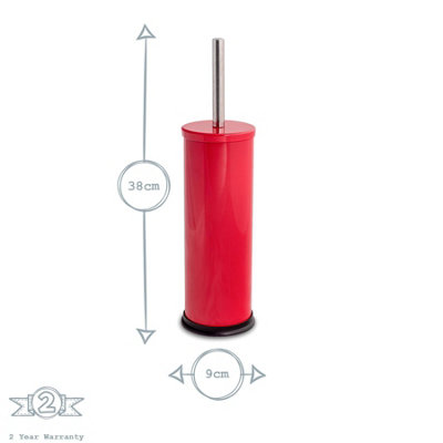 Harbour Housewares - Round Toilet Brush - Red - 3
