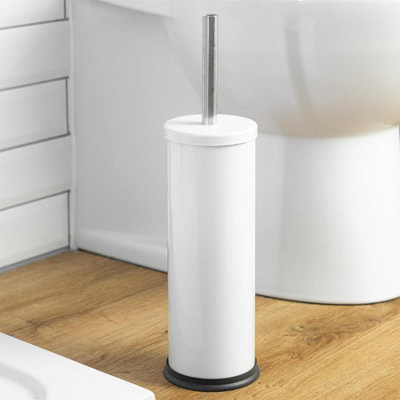 Harbour Housewares - Round Toilet Brush - White - 4