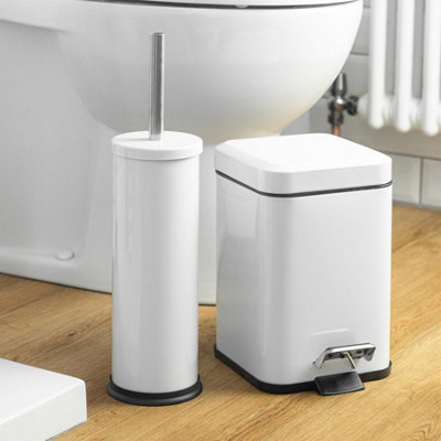 Harbour Housewares - Round Toilet Brush - White - 5