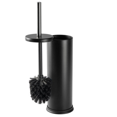 Harbour Housewares - Round Toilet Brushes - Matt Black - Pack of 2 - 5