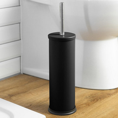Harbour Housewares - Round Toilet Brushes - Matt Black - Pack of 2 - 6