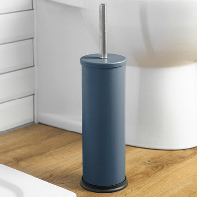Harbour Housewares - Round Toilet Brushes - Matt Blue - Pack of 2