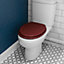 Harbour Housewares - Soft Close Wooden Toilet Seat - Mahogany