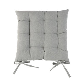 Harbour Housewares - Square Garden Chair Seat Cushion - Grey