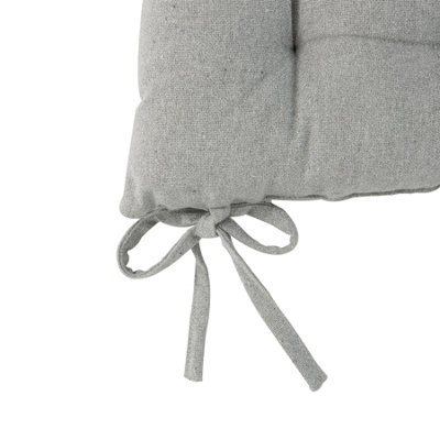 Harbour Housewares - Square Garden Chair Seat Cushions - Grey - Pack of 6 - 4