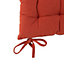 Harbour Housewares - Square Garden Chair Seat Cushions - Paprika - Pack of 6
