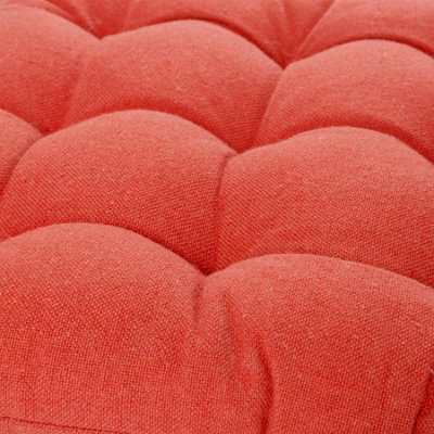 Harbour Housewares - Square Garden Chair Seat Cushions - Paprika - Pack of 6 - 5