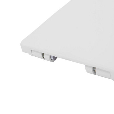 Harbour Housewares Square Soft Close Toilet Seats - White - Pack of 2 - 4