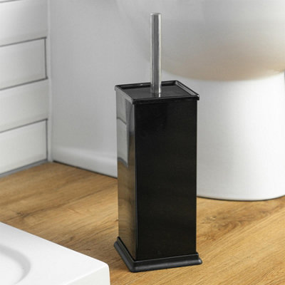 Harbour Housewares - Square Toilet Brushes - Black - Pack of 2 - 4