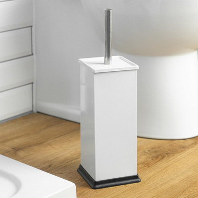 Harbour Housewares - Square Toilet Brushes - White - Pack of 2 - 4