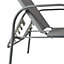 Harbour Housewares - Sussex Garden Sun Lounger Bed - Adjustable Reclining Outdoor Patio Furniture - Grey