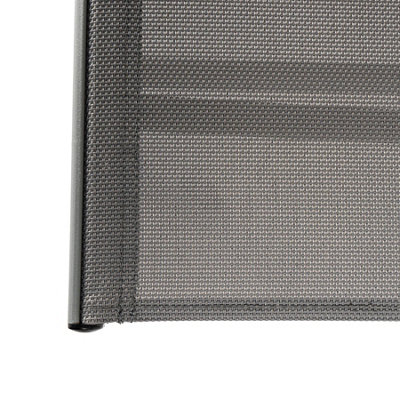 Harbour Housewares - Sussex Garden Sun Lounger Bed - Adjustable Reclining Outdoor Patio Furniture - Grey - 5