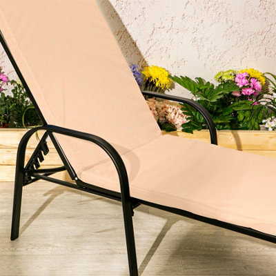 Harbour Housewares - Sussex Sun Lounger Cushion - Beige - 7