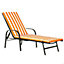 Harbour Housewares - Sussex Sun Lounger Cushion - Terracotta Stripe