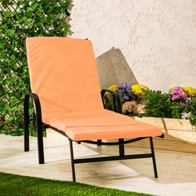 Harbour Housewares - Sussex Sun Lounger Cushion - Terracotta - 6