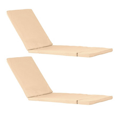 Harbour Housewares - Sussex Sun Lounger Cushions - Beige - Pack of 2