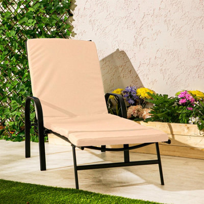 Harbour Housewares - Sussex Sun Lounger Cushions - Beige - Pack of 2 - 6