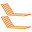 Harbour Housewares - Sussex Sun Lounger Cushions - Terracotta Stripe - Pack of 2