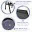 Harbour Housewares - Texteline Canvas Garden Chairs - Black - Pack of 2