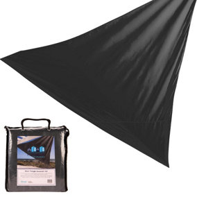 Harbour Housewares - Triangle Shade Sail - 3.6m - Black