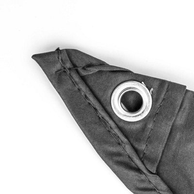 Harbour Housewares - Triangle Shade Sail - 3.6m - Black - 6