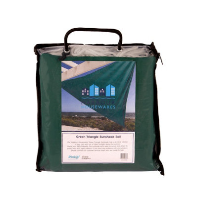 Harbour Housewares - Triangle Shade Sail - 3.6m - Green - 5