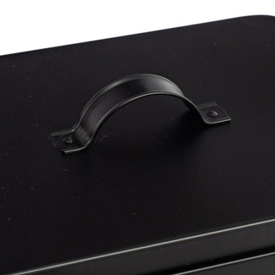 Harbour Housewares - Vintage Metal First Aid Box - 29cm - Black - 5