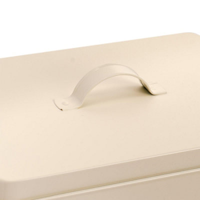 Harbour Housewares - Vintage Metal First Aid Box - 29cm - Cream - 5