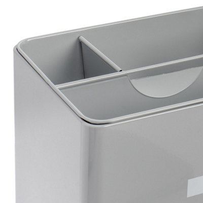 Harbour Housewares - Vintage Metal First Aid Box - 29cm - Grey - 5