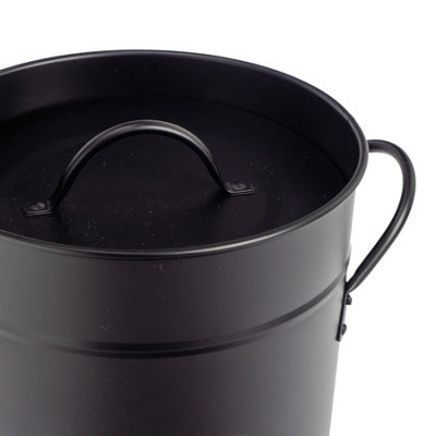 Harbour Housewares - Vintage Metal Kitchen Compost Bin - Black - 5