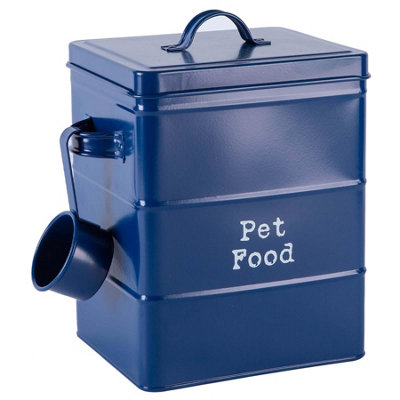 Harbour Housewares Vintage Metal Pet Food Canister Home Kitchen Dog