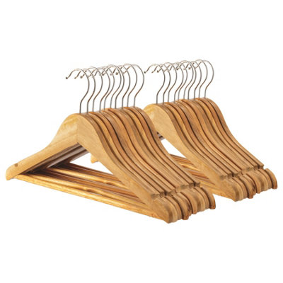 Harbour Housewares Wooden Children's Hangers - Brown - Pack of 20