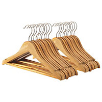 Harbour Housewares Wooden Children's Hangers - Brown - Pack of 20
