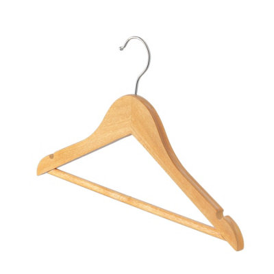Harbour Housewares Wooden Children's Hangers - Brown - Pack of 20 - 4
