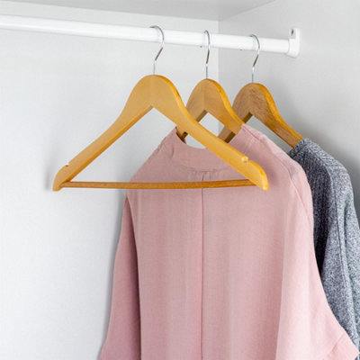 Harbour Housewares Wooden Coat Hangers - Brown - Pack of 10 - 4
