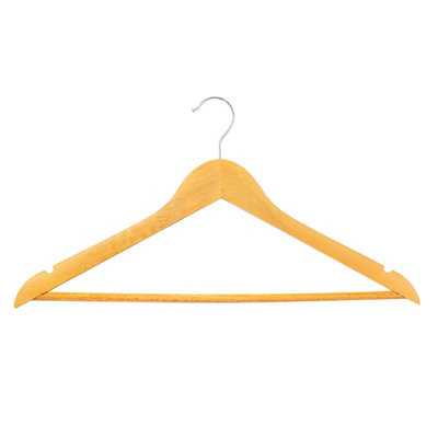 Harbour Housewares Wooden Coat Hangers - Brown - Pack of 20 - 4