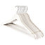 Harbour Housewares Wooden Coat Hangers - White - Pack of 10