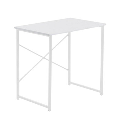 Harbour Housewares - Wooden Computer Desk - White/White