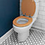 Harbour Housewares - Wooden Soft Close Toilet Seat - Beech