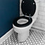 Harbour Housewares - Wooden Soft Close Toilet Seat - Black