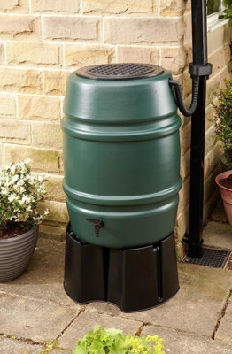 Harcostar 168 litre Water Butt + Raintrap Diverter + Stand