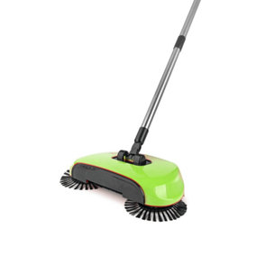 Hard floor wide mouth push sweeper - Green