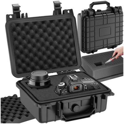 Hard Shell Camera Case - foam inserts, waterproof, temperature resistant S - black