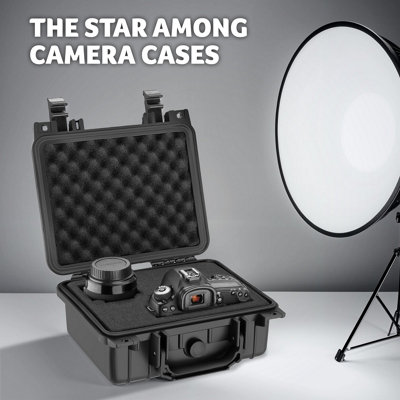 Hard Shell Camera Case - foam inserts, waterproof, temperature resistant S - black